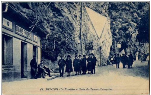Menton - La Frontiere et Poste des Douanes Francaises