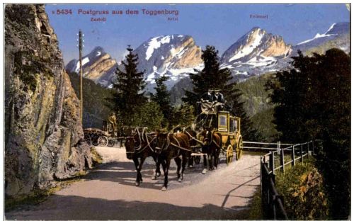 Postgruss aus dem Toggenburg - Postkutsche