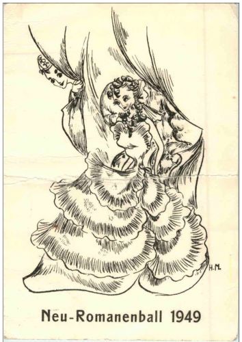 Neu Romananball 1949 gelaufen in Bourg