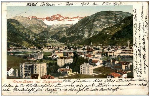 Gries - Bozen mit Rosengarten