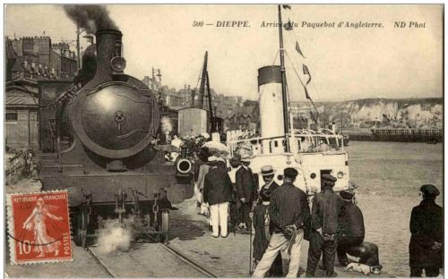Dieppe - Arrivee du Paquebot d Angleterre - animee