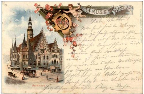 Gruss aus Breslau - Litho