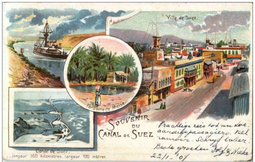 Souvenir du Canal de Suez - Litho 1907