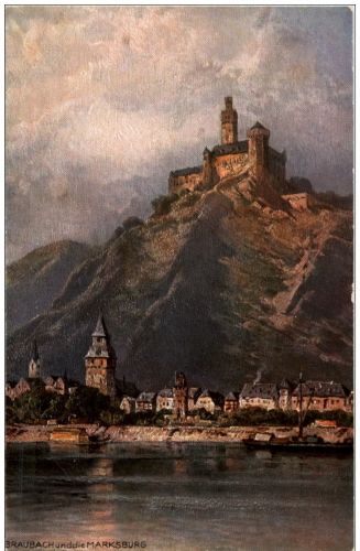 Braubach und die Marksburg - Künstlerkarte