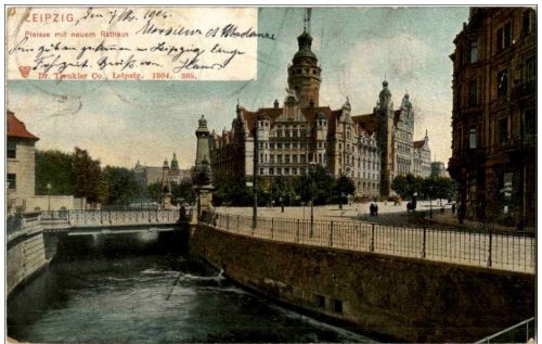 LEipzig - Pleisse mit neuem Rathaus