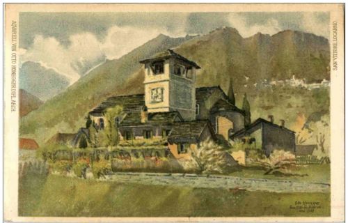 Locarno - San Vittore - Künstlerkarte Otto Honegger