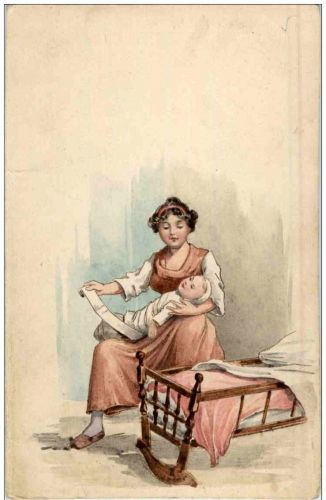 Frau mit Baby