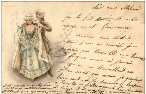 Frau und Mann - Litho