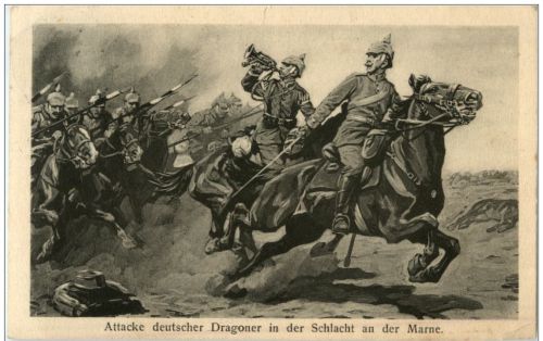 Angriff deutscher Dragoner in der Schlacht an der Marne