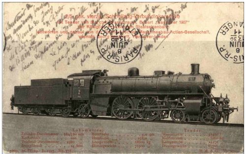 Schnellzug Verbundlokomotive