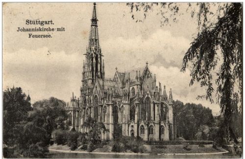 Stuttgart - Johanniskirche mit Feuersee