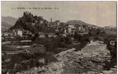 Corte - La ville et la Riviere