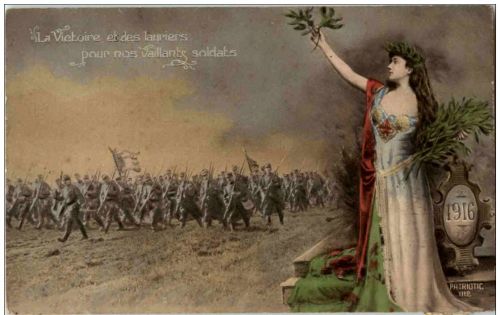 La Victoire et des lauriers pour nos vaillants soldats 1916
