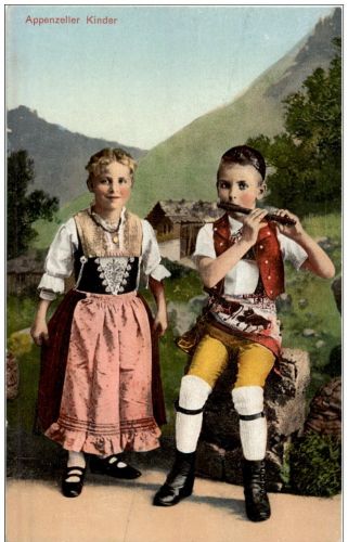Appenzell - Kinder Tracht mit Sonderstempel 600 Jahre Schlacht bei Stoss