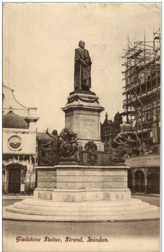 London - Gladstone Statue Strand