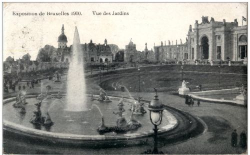 Exposition de Bruxelles 1910 - Vue des Jardins