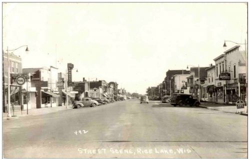 Rice Lake - Street Scene Real Photo