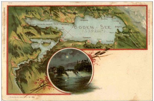 Rheinfall - Bodensee - Litho