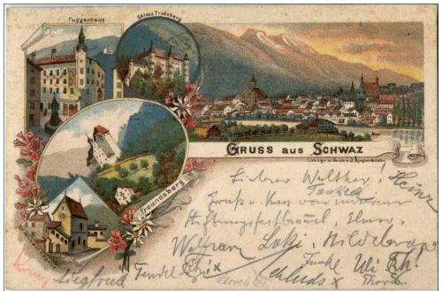 Gruss aus Schwaz - Litho