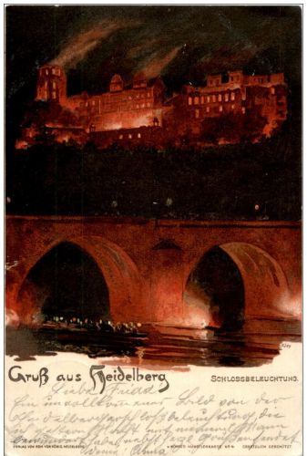 Gruss aus Heidelberg - Schlossbeleuchtung