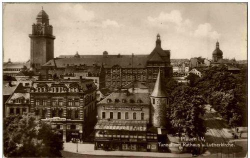Plauen - Tunnel mit Rathaus