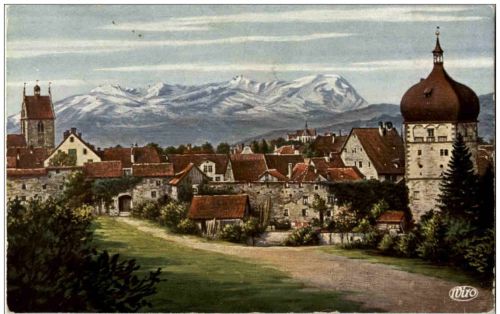 Bregenz - Altstadt mit Säntis