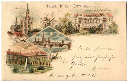 Konstanz - Insel Hotel - Litho