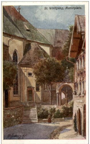 St. Wolfgang - Marktplatz - Künstlerkarte