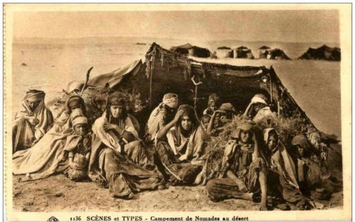 Scenes et Types - Campement de Nomades au desert