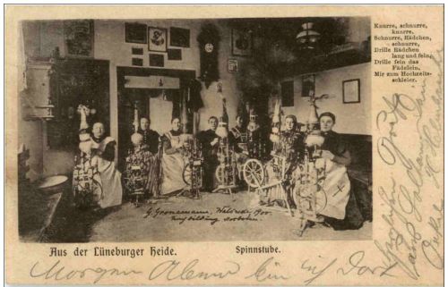 Lüneburger Heide - Spinnstube - Spinnrad