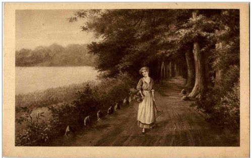 Serie Sepia - Frau im Wald