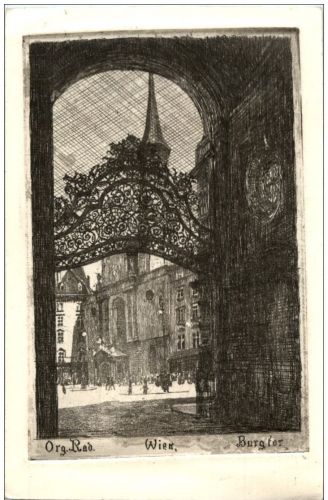 wien - Burgtor - Radierung