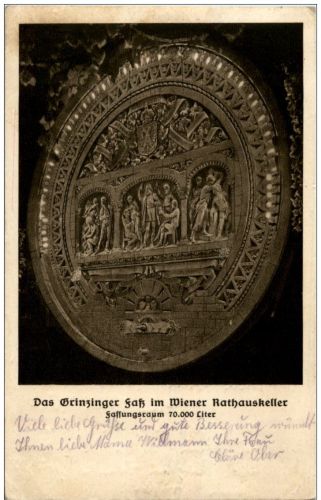 Das Grinzinger Fass im Wiener Rathauskeller