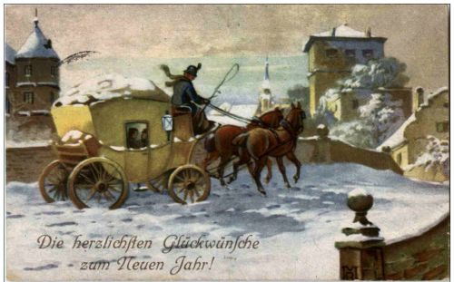 Neujahr - Postkutsche