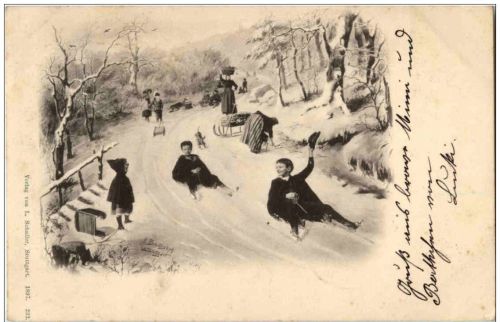 Schlitten fahren