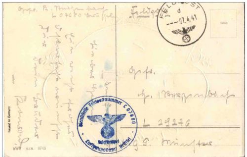 Feldpost - Luftpostamt Brüssel