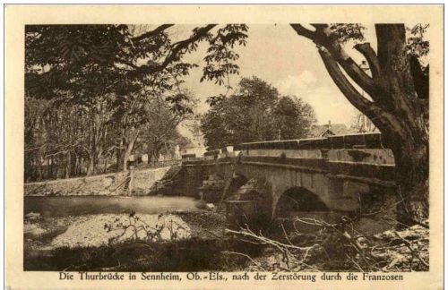 Die Thurbrücke in Sennheim - Feldpost