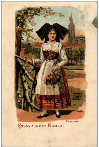 Gruss aus dem Elsass - Litho