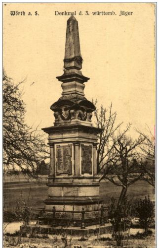 Woerth sur Sauer - Denkmal d 3. württemb. Jäger