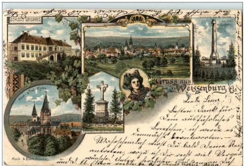 Gruss aus Weissenburg - Litho