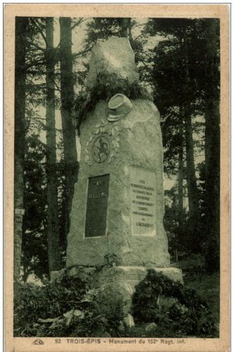 Trois Epis - Drei Ähren - Monument du 152 Regt Inf