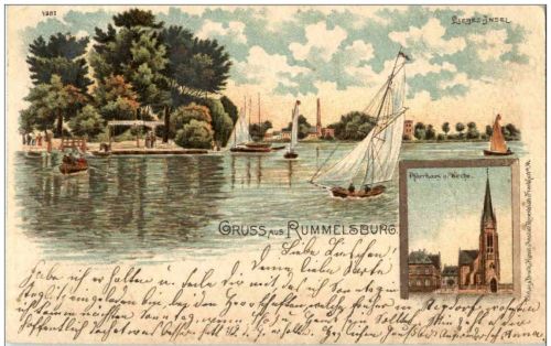 Gruss aus Rummelburg - Litho