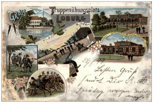 Gruss vom Truppenübungsplatz Loburg - Litho