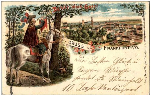 Gruss aus Frankfurt Oder - Litho