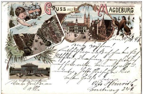 Gruss aus Magdeburg - Litho