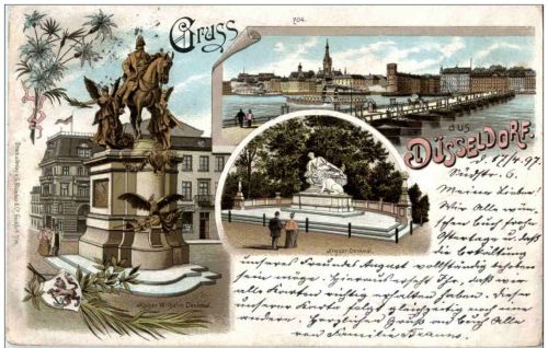 Gruss aus Düsseldorf - Litho