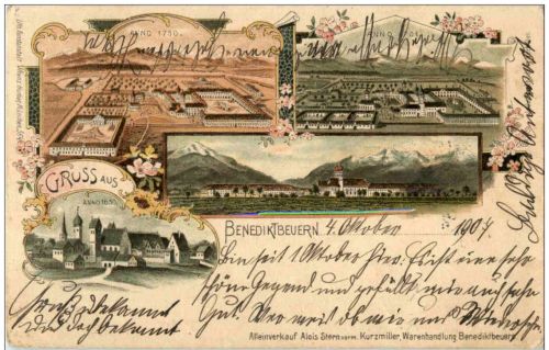 Gruss aus Benediktbeuren - Litho