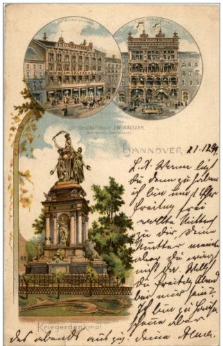 Hannover - Geschäftshaus JW Saltzer - Litho