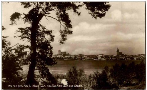 Waren Müritz - Blick von den Tannen auf der Stadt