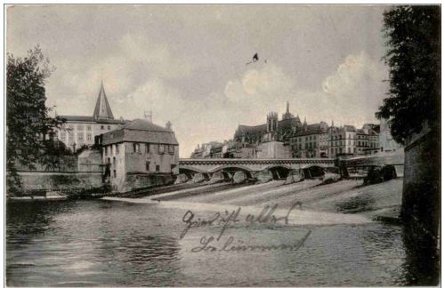 Metz - Jungfernwehr und Mittelbrücke